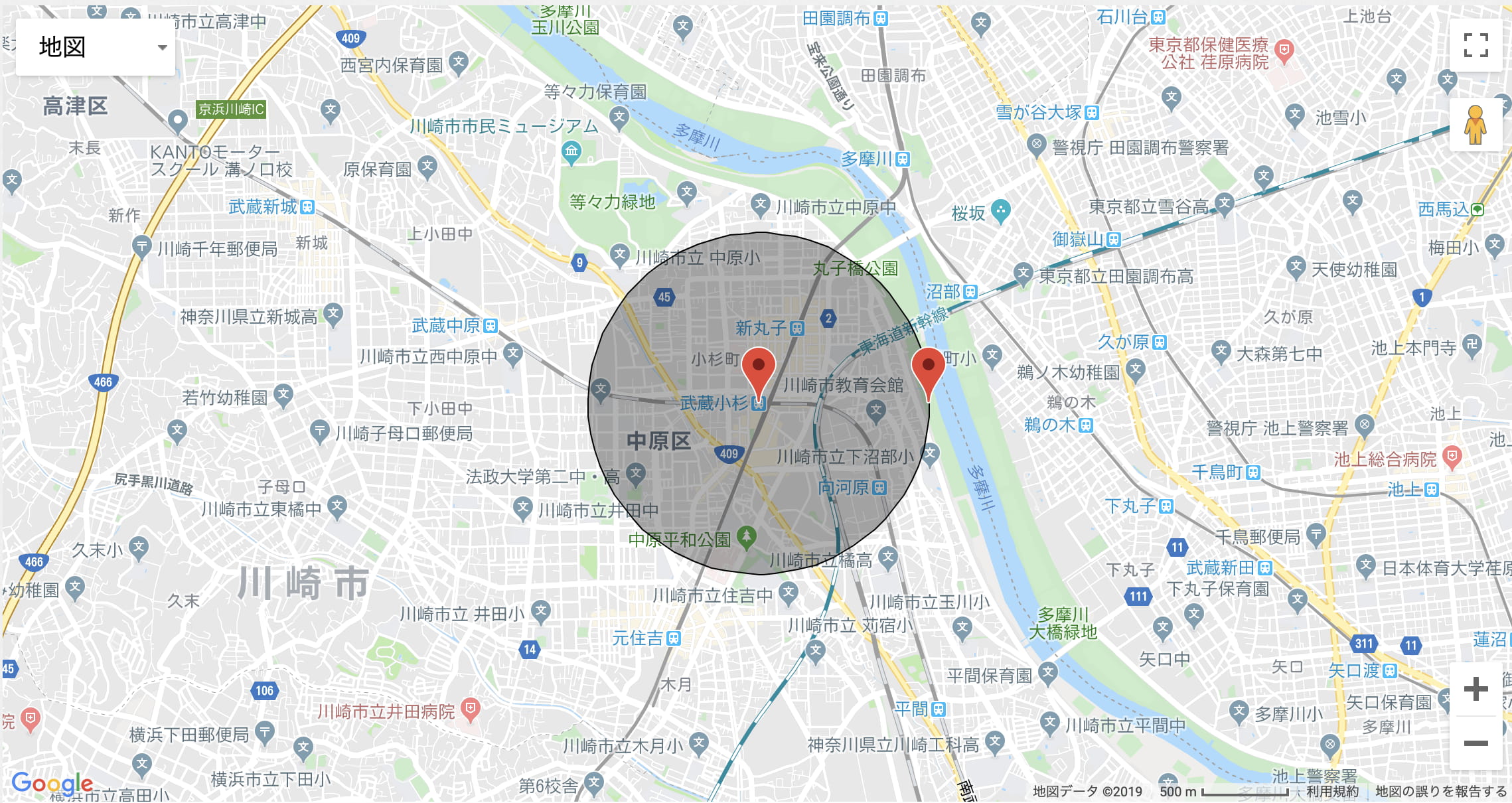 武蔵小杉_map
