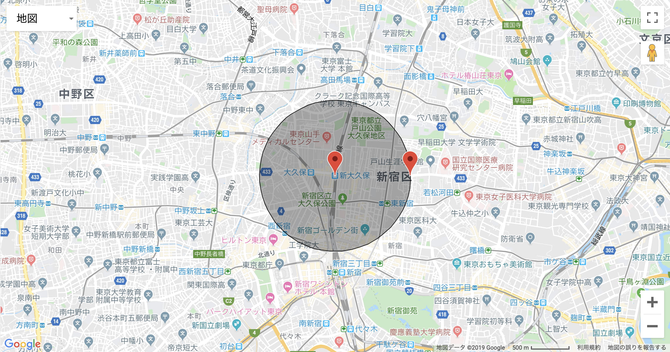 新大久保_map