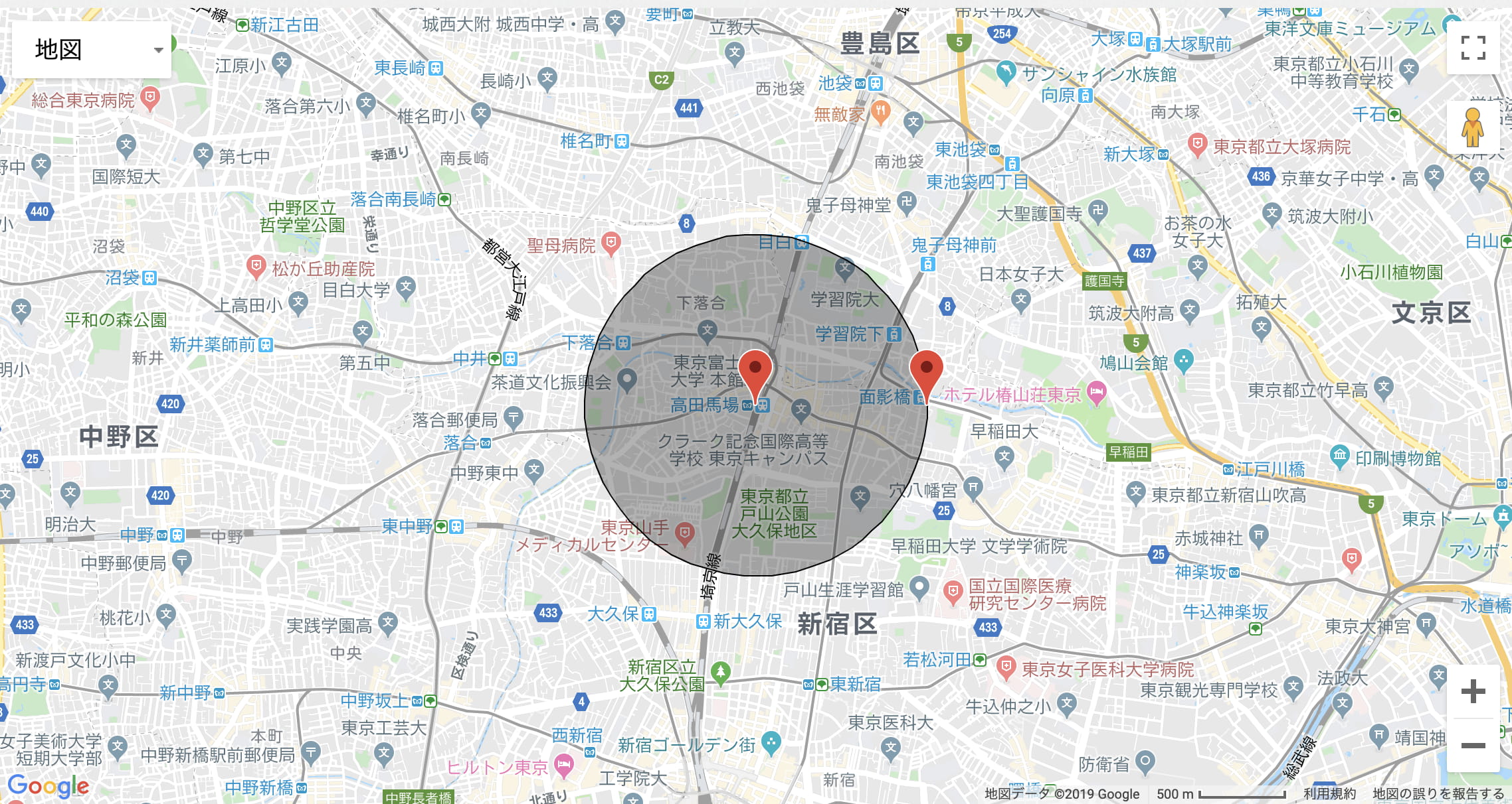 高田馬場_map