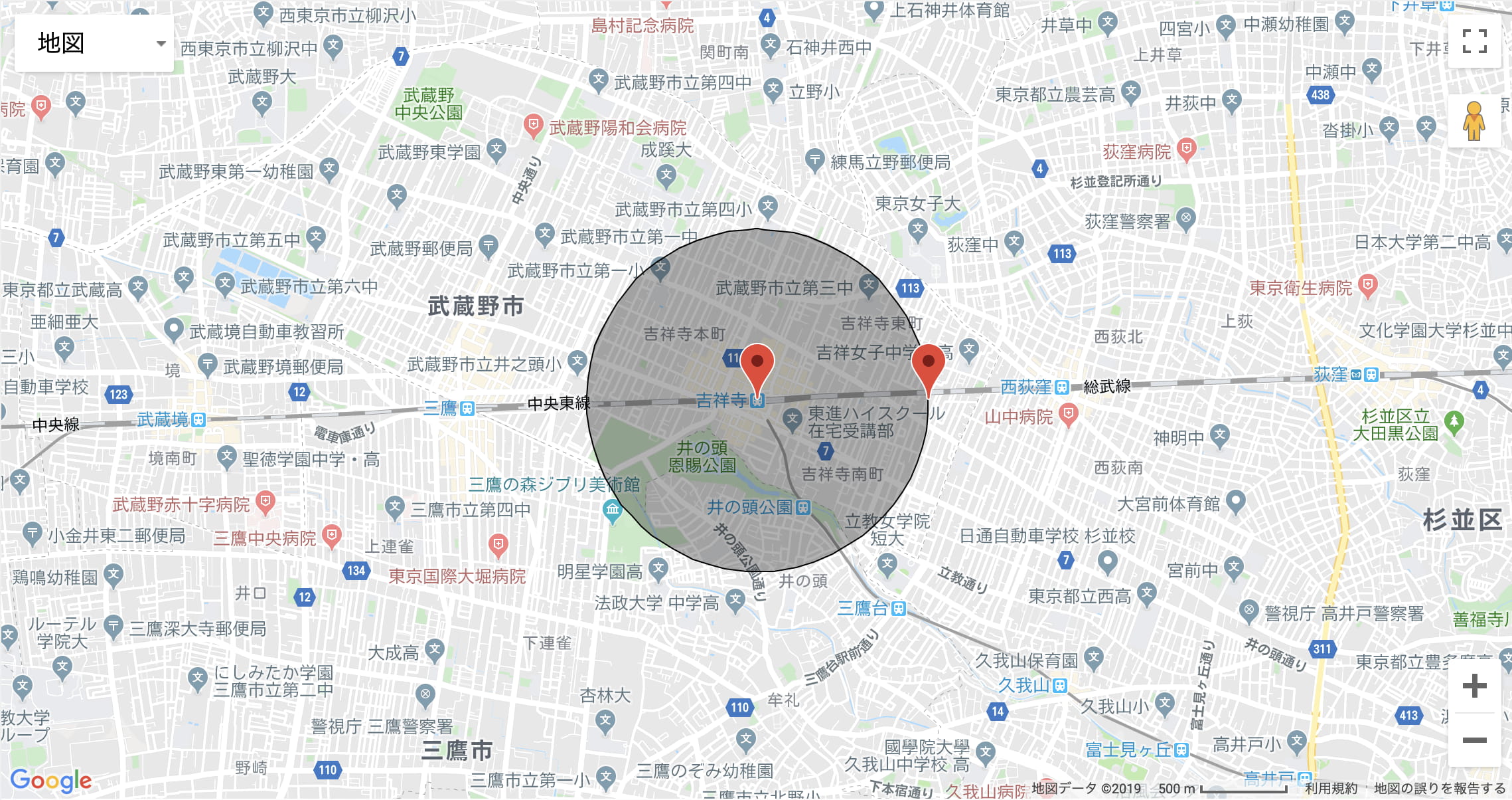 吉祥寺_map